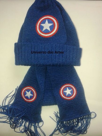 Conjunto Gorro e Cachecol Bordado