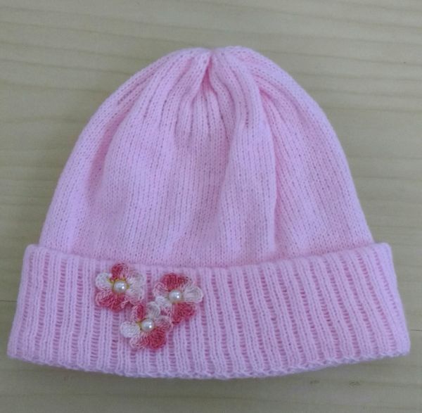 Gorro  5 anos com aplique.